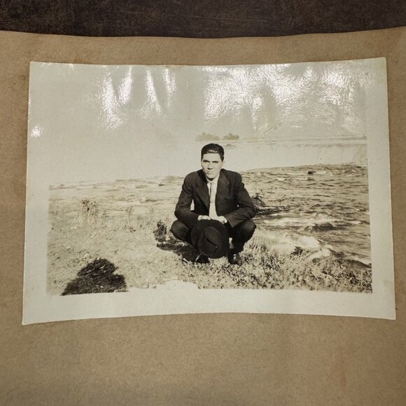 Vintage 1946 Photo Album Niagara Falls New York & Canada Clippings Cars Trolley - Picture 7 of 16